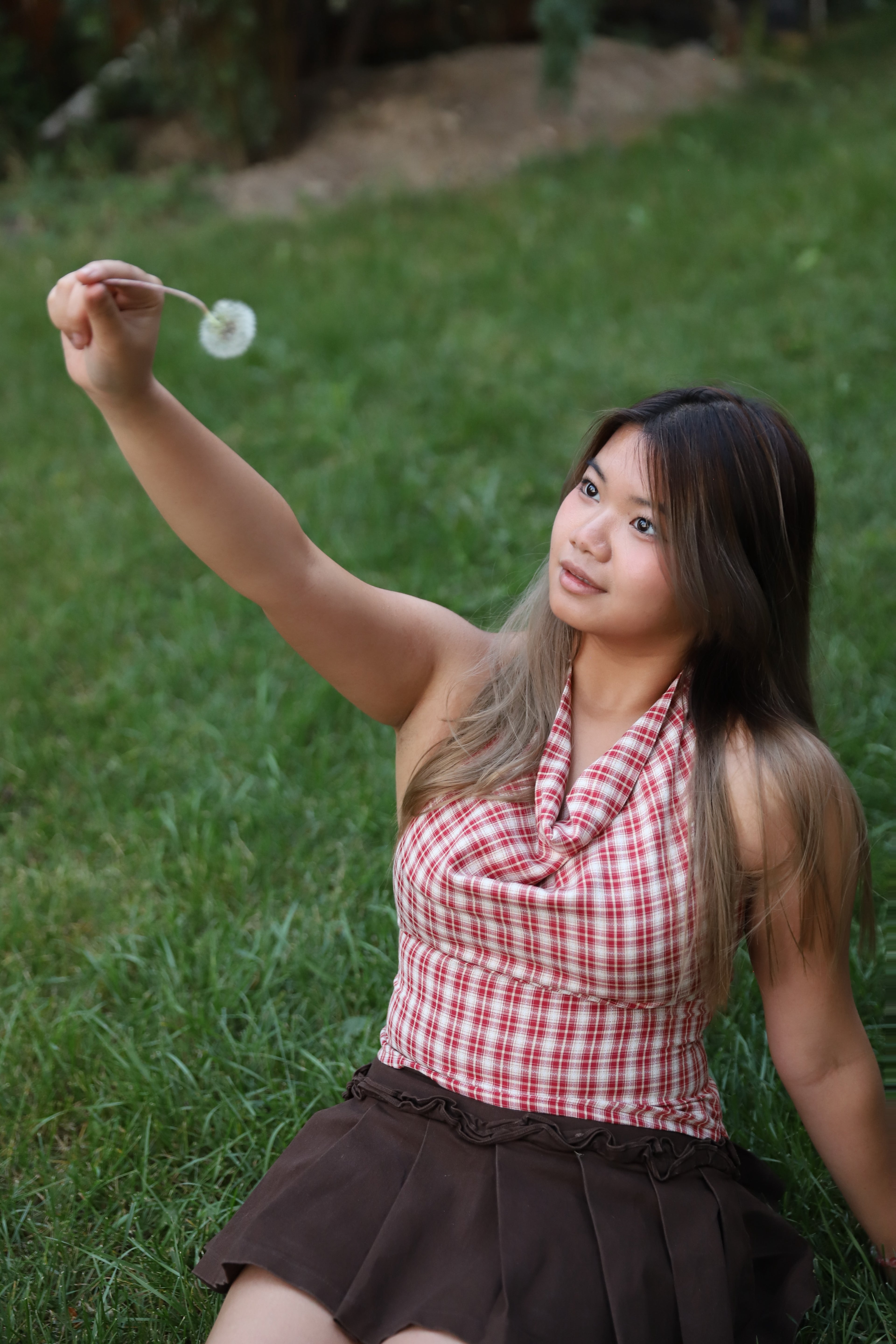 Pink Caro Plaid Halter
