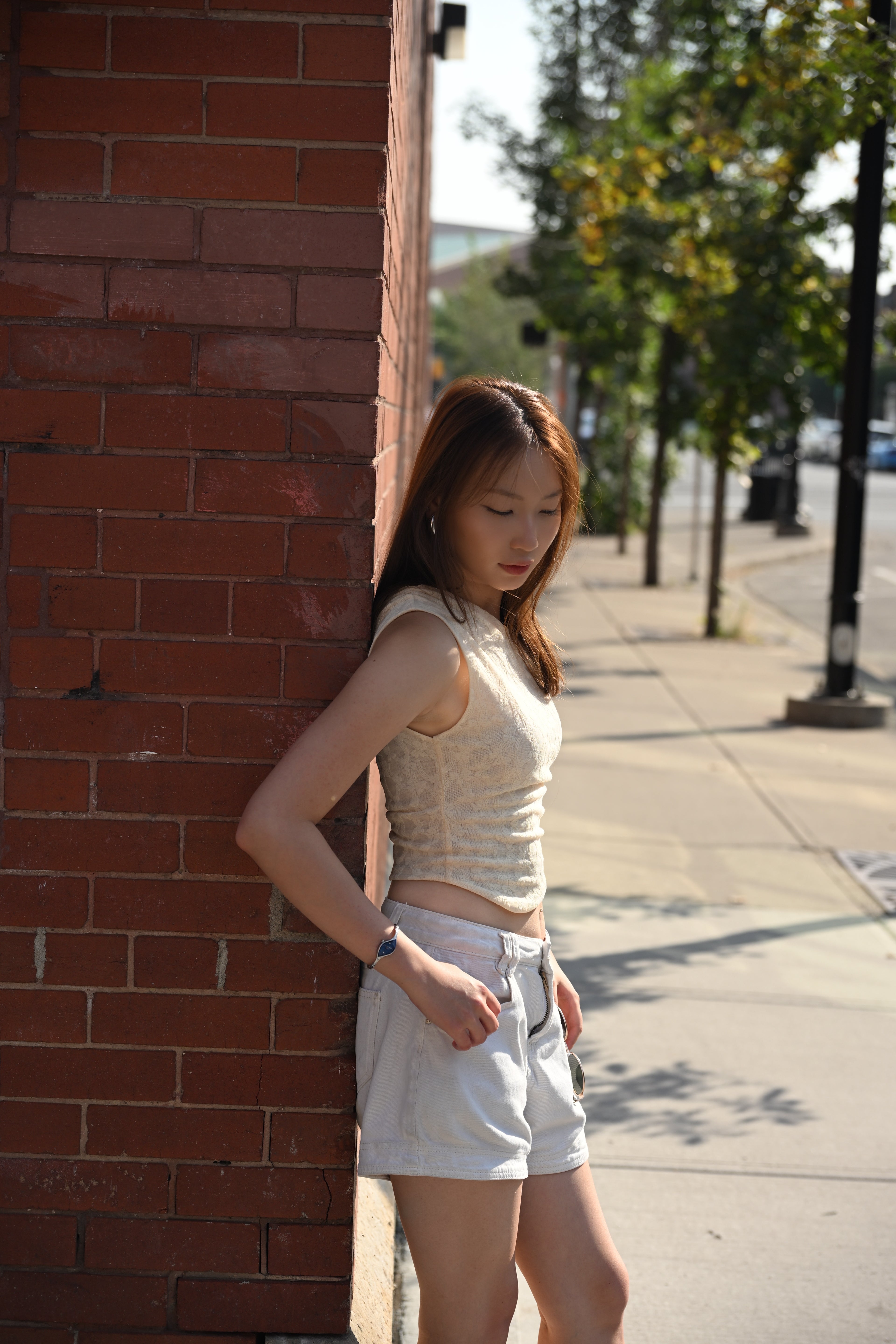 Cream Drape One Shoulder